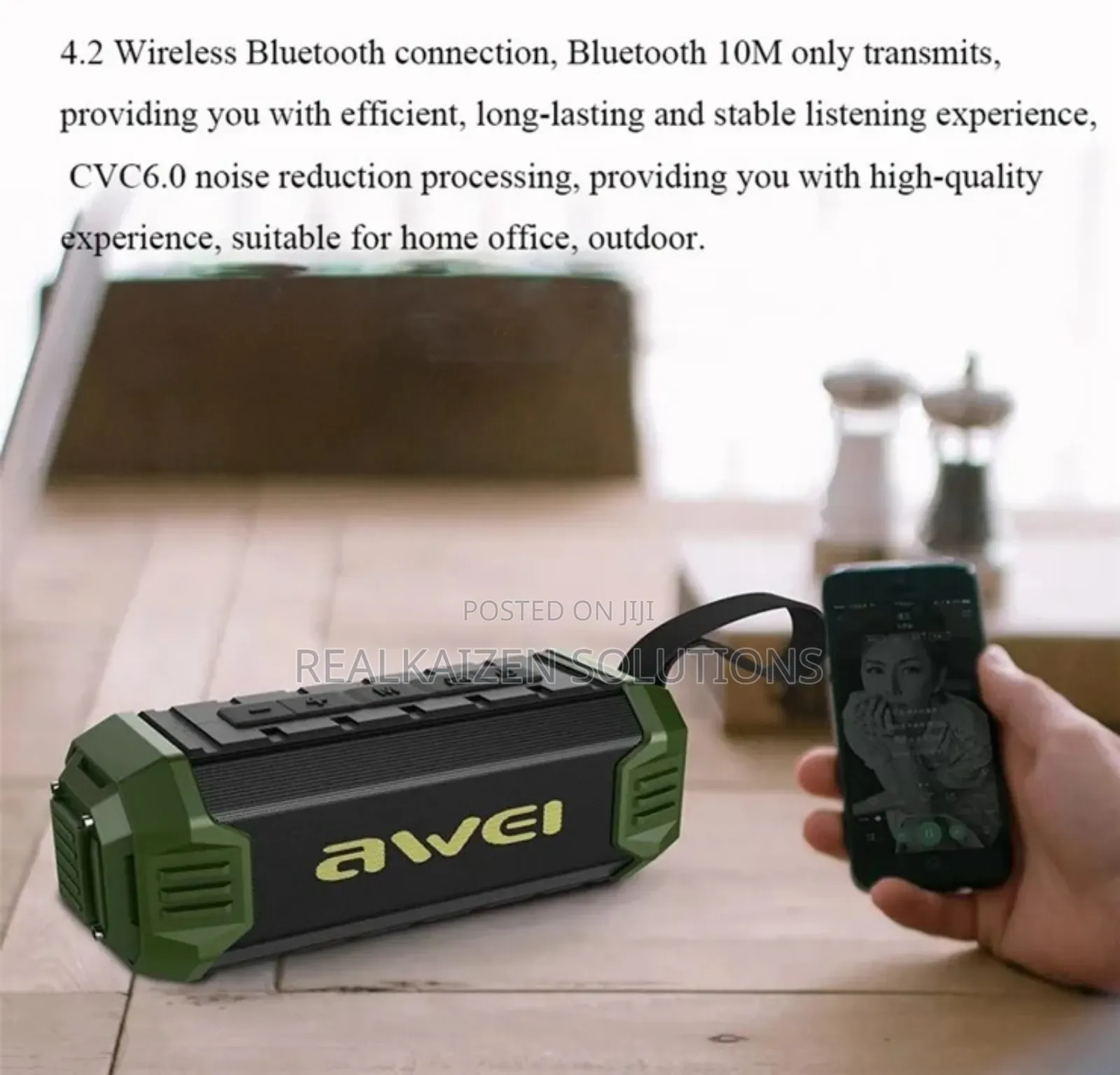 Awei Outdoor Waterproof High Power Bluetooth Compatible Speaker
