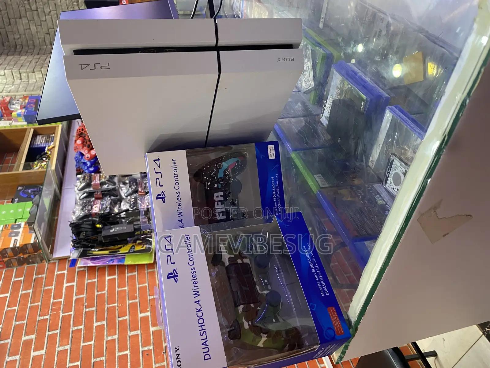 Colored Game Pads and White Ps4