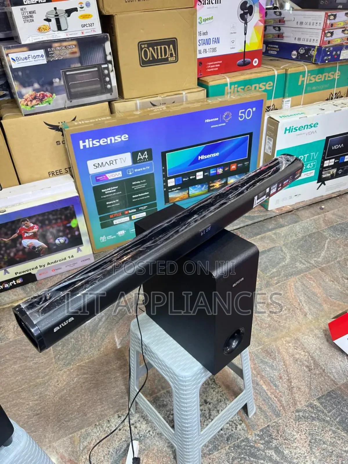 Aiwa Soundbar 300w, Radio,Usb, Bluetooth, Hdmi,Clear Sound.