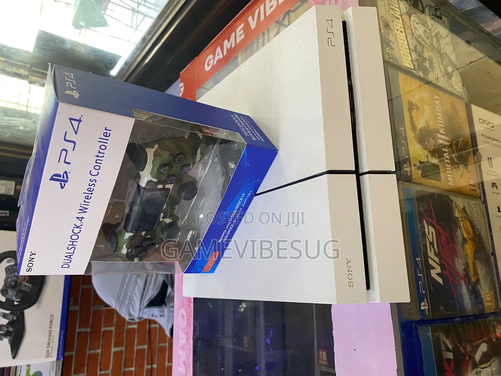 White Ps4 With One Game Controller