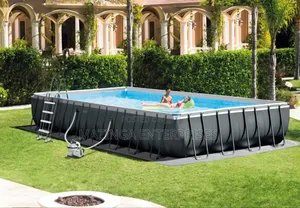 32ftx16ft Ultra Frame XTR Rectanglar Swimming Pool Set WTH Sand Filter