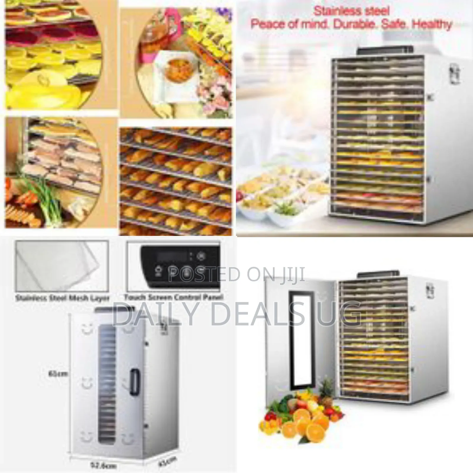 Stainless Steel 18 Tray Layers Food Dehydrator Dryer 1500w, 30-90°c