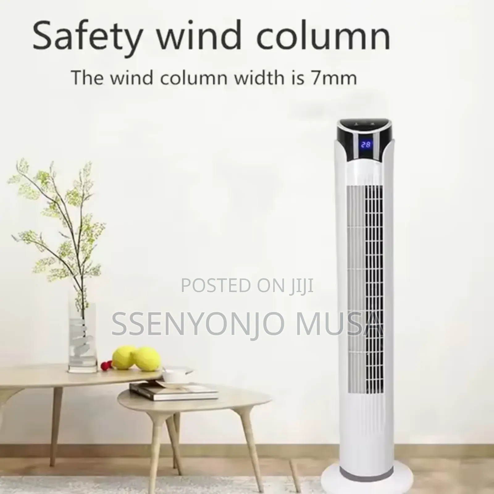 Sanford 46-Inch Tower Fan–55w Powerful Cooling Fan With Remote Control