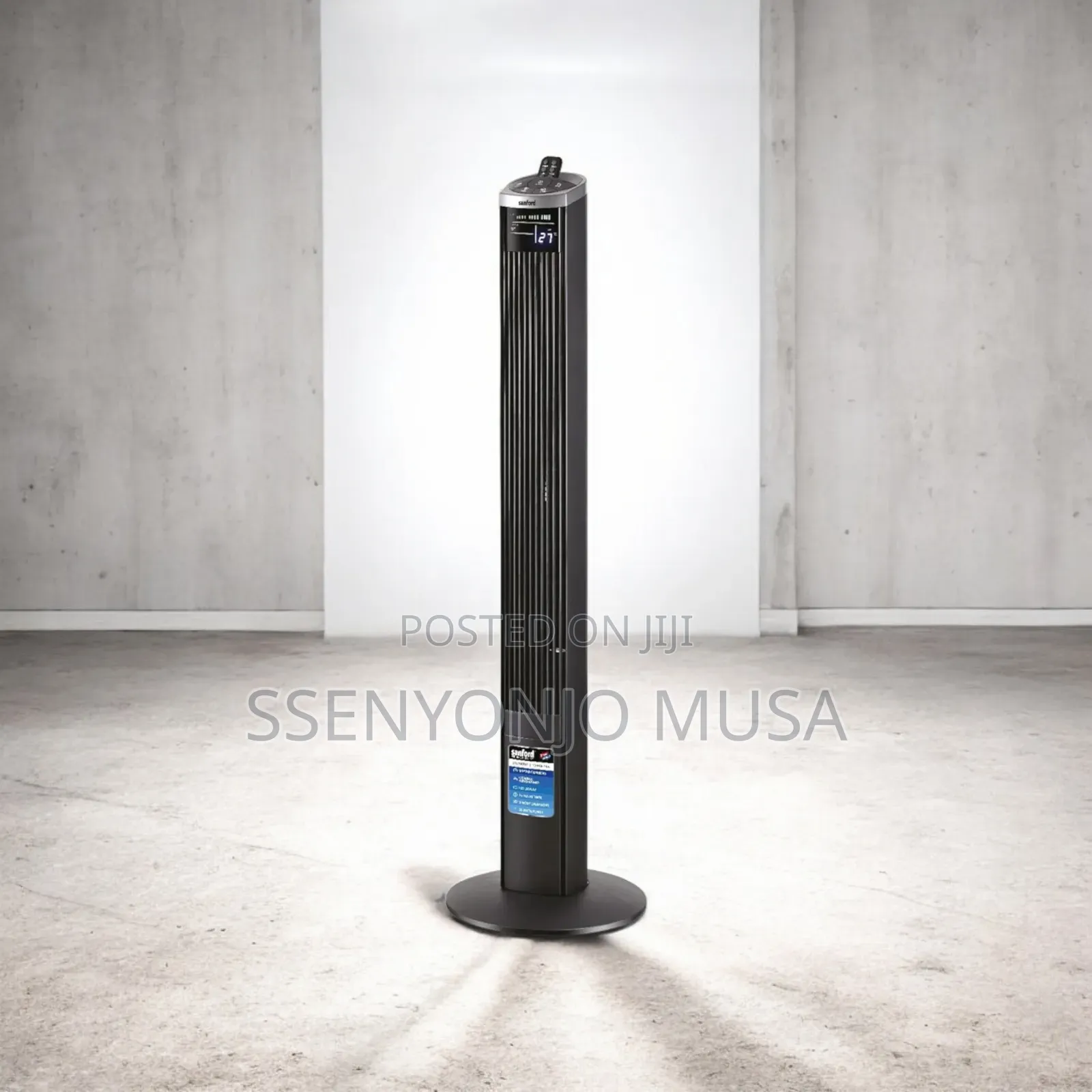 Sanford 46-Inch Tower Fan–55w Powerful Cooling Fan With Remote Control