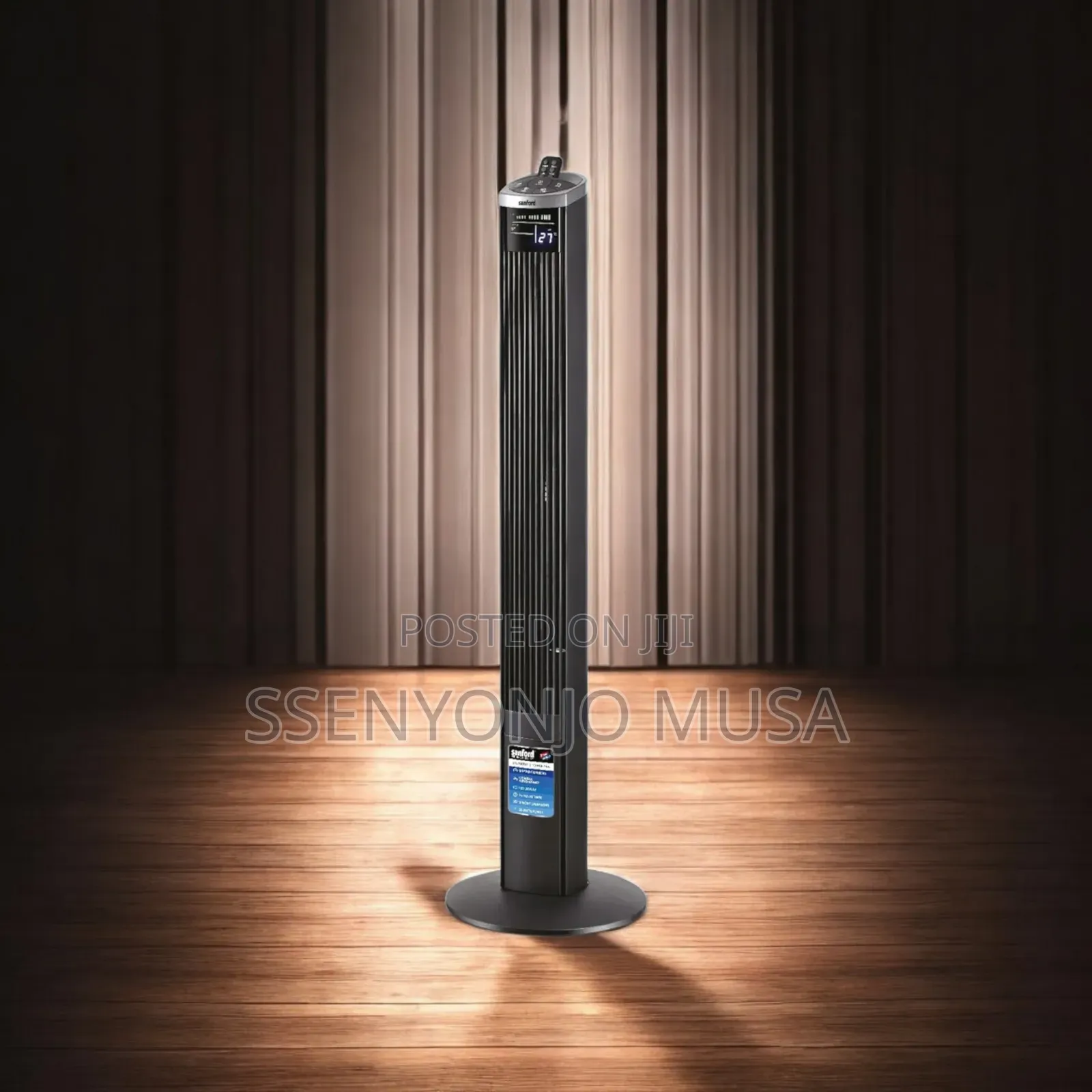 Sanford 46-Inch Tower Fan–55w Powerful Cooling Fan With Remote Control