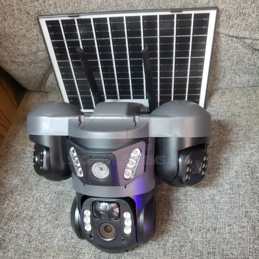 Tripple Lens Solar CCTV Smart Camera With Night Vision and Motion