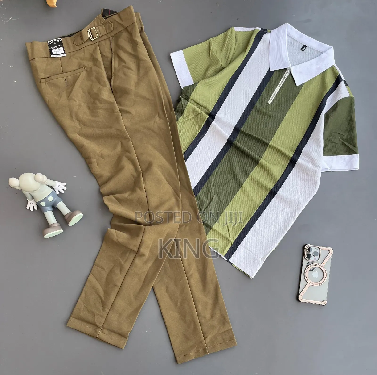 Doppest Beltless Pants and T-Shirt