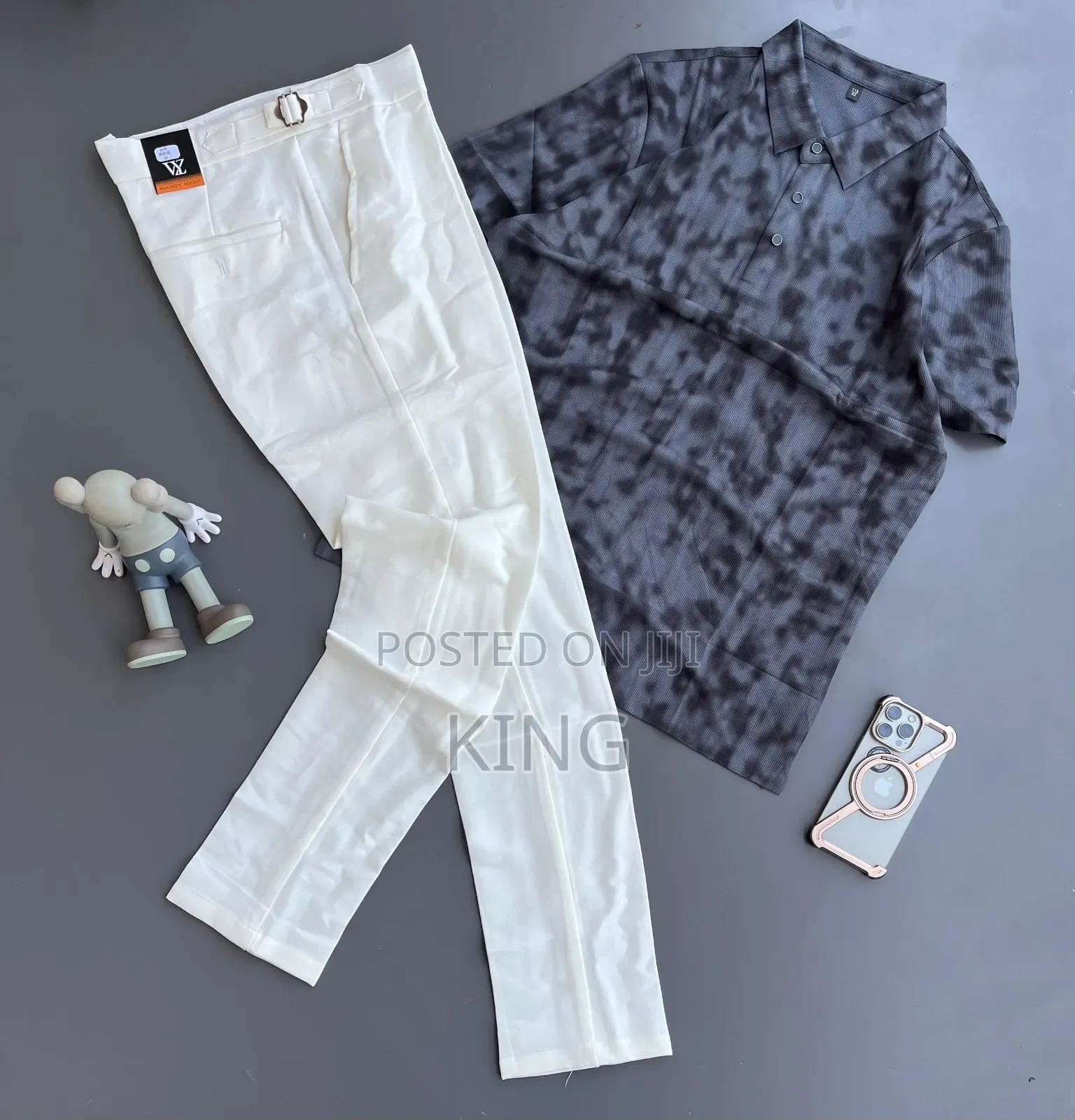 Doppest Beltless Pants and T-Shirt