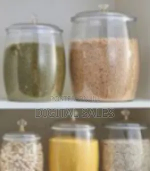 5 Piece of Acrylic Gallon Cookie Jars Candy Containers With Lid