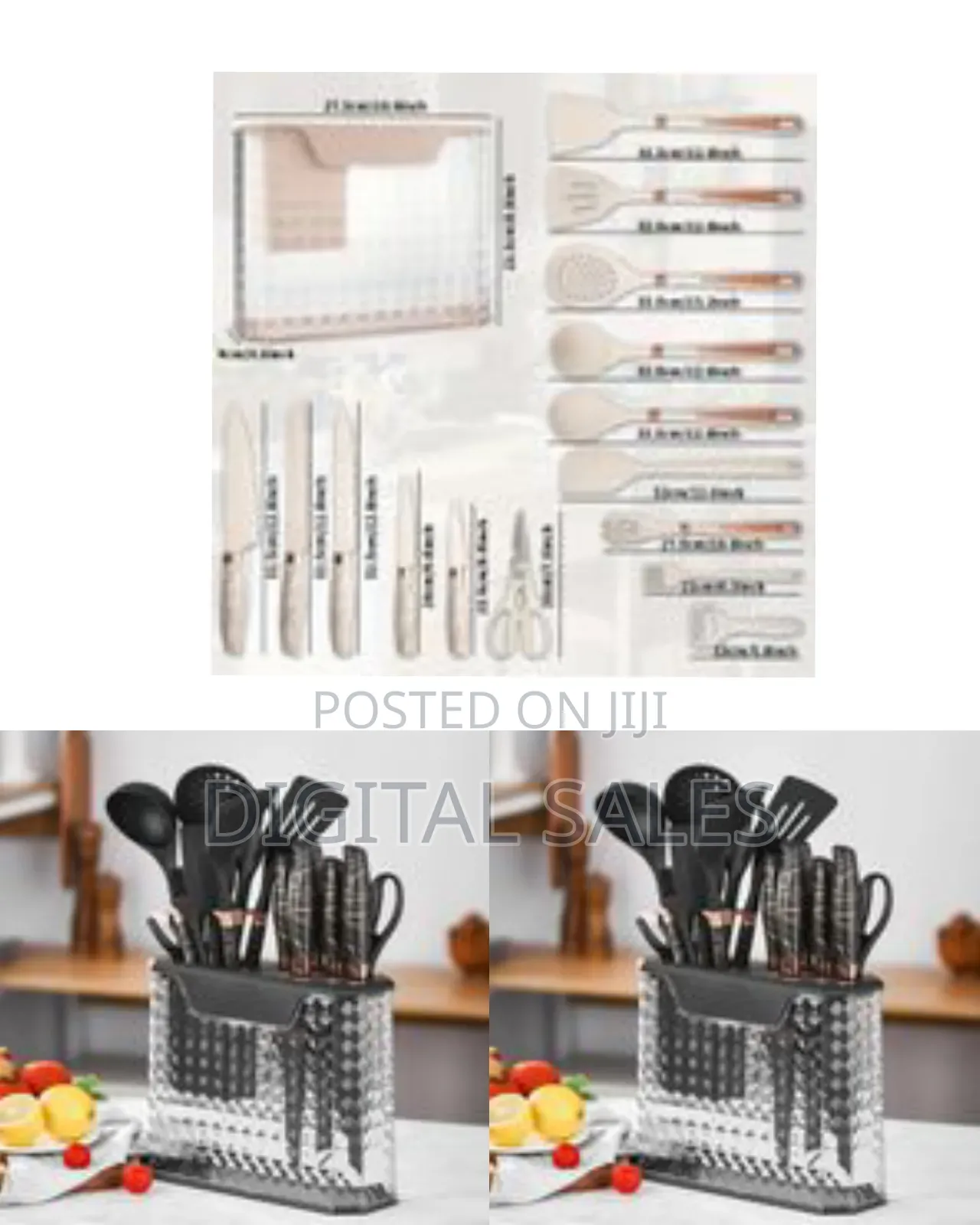 Utensil and Knife Block Set (16 Pcs)