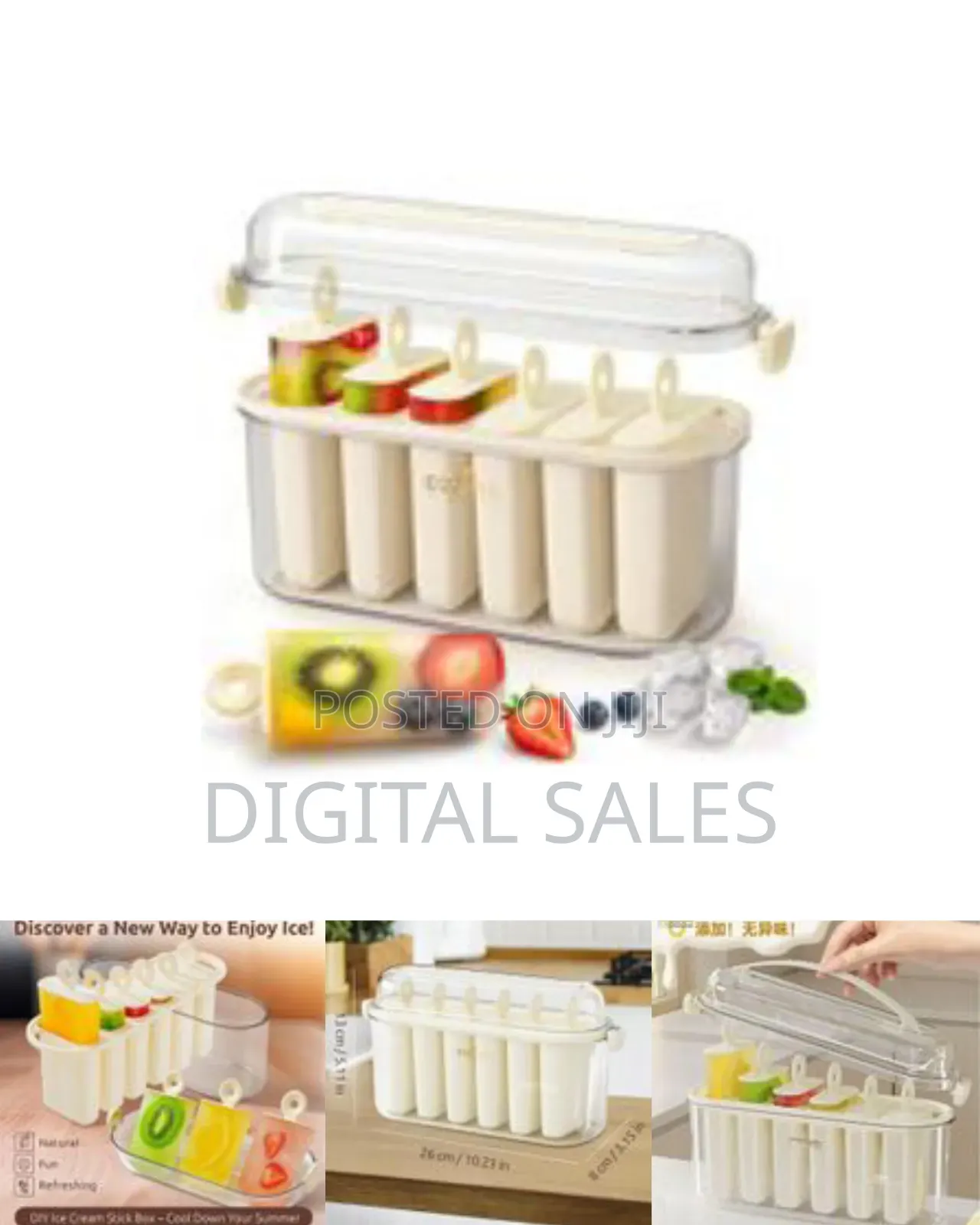 Premium 6-Mold Popsicle Maker Set (120ml Each) With Anti-Spill Lid,