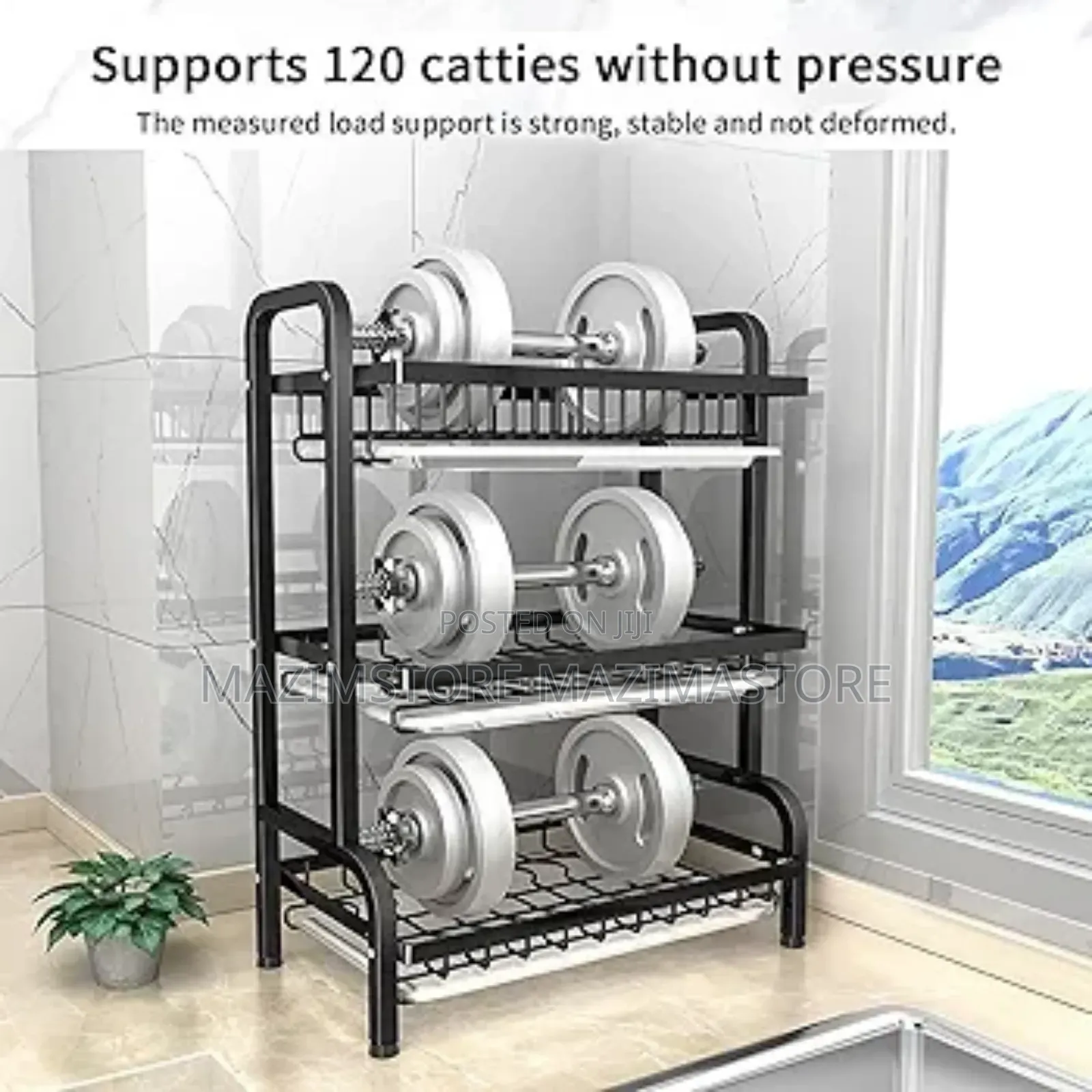 3-Layer Aluminum Dish Rack Organizer – Rustproof Kitchen Drying Rack