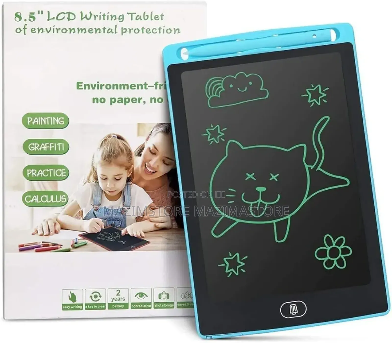 LCD Tablet Drawing Writing Board Kid Notepad - Multi