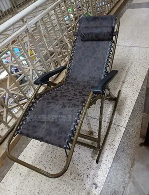 Original Foldable Fabric Patio Lounge Chair - Brown,Black