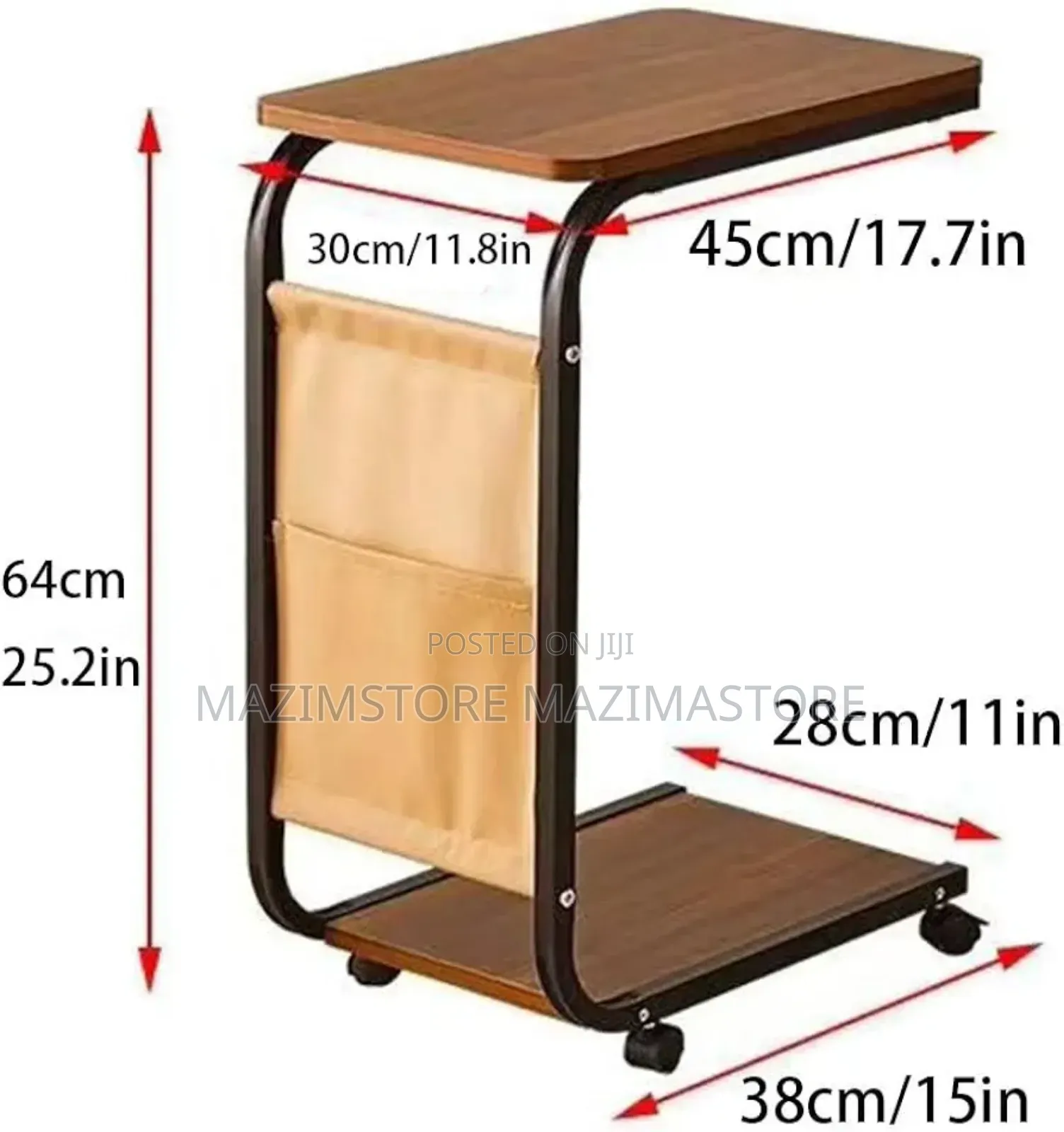 C - Shaped Movable Coffee Table