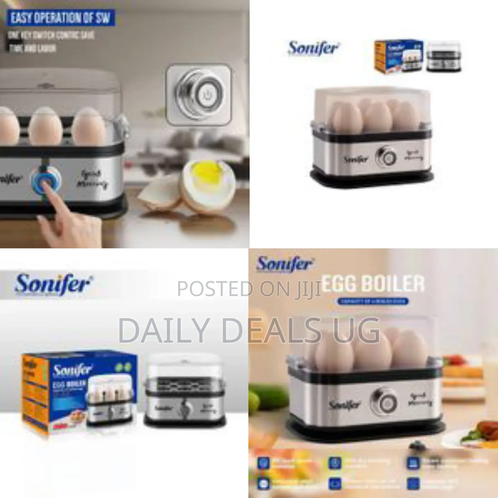 Sf-1510 Electric Egg Kettle 200w With Capacity for 6 Eggs, Food Grade
