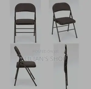 Black Frame Metallic Foldable Chair