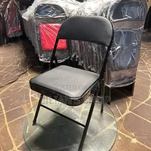 Black Frame Metallic Foldable Chair