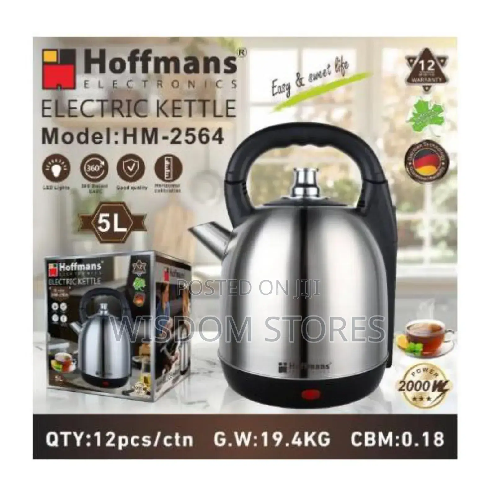 Hoffmans 5 Liters Electric Kettle