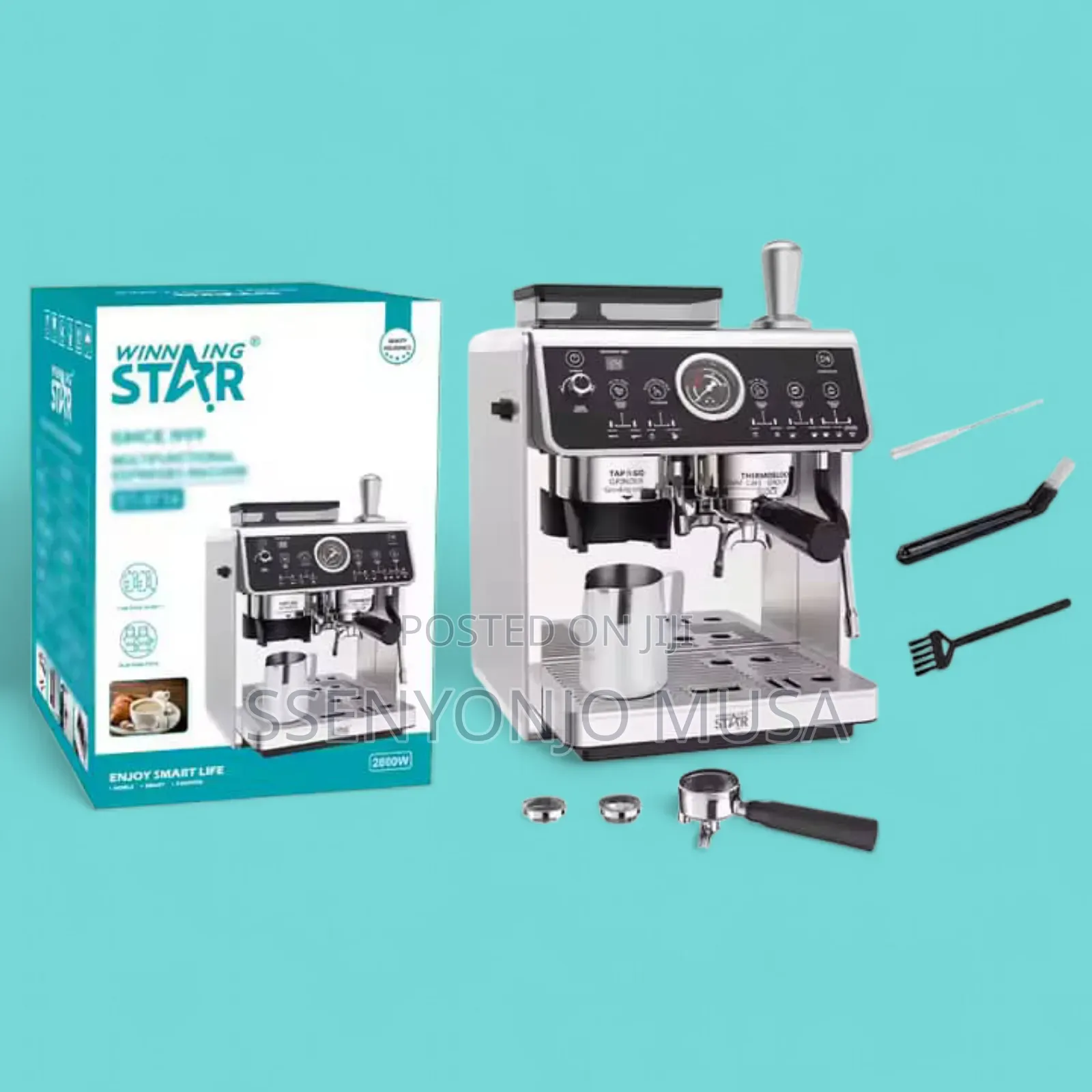 Winning Star Automatic Espresso Coffee Maker –20 Bar 2800w, 2.7l Tank
