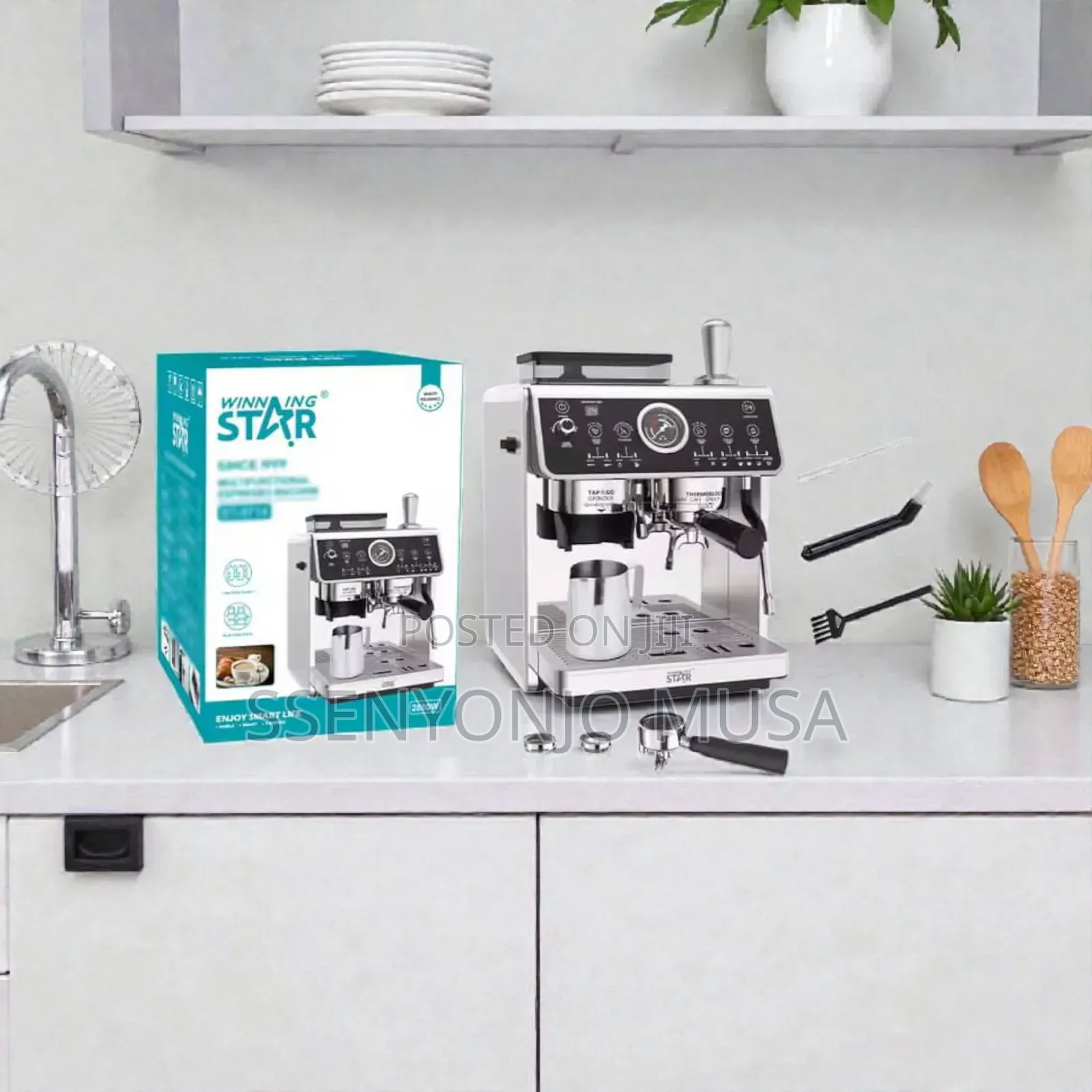 Winning Star Automatic Espresso Coffee Maker –20 Bar 2800w, 2.7l Tank