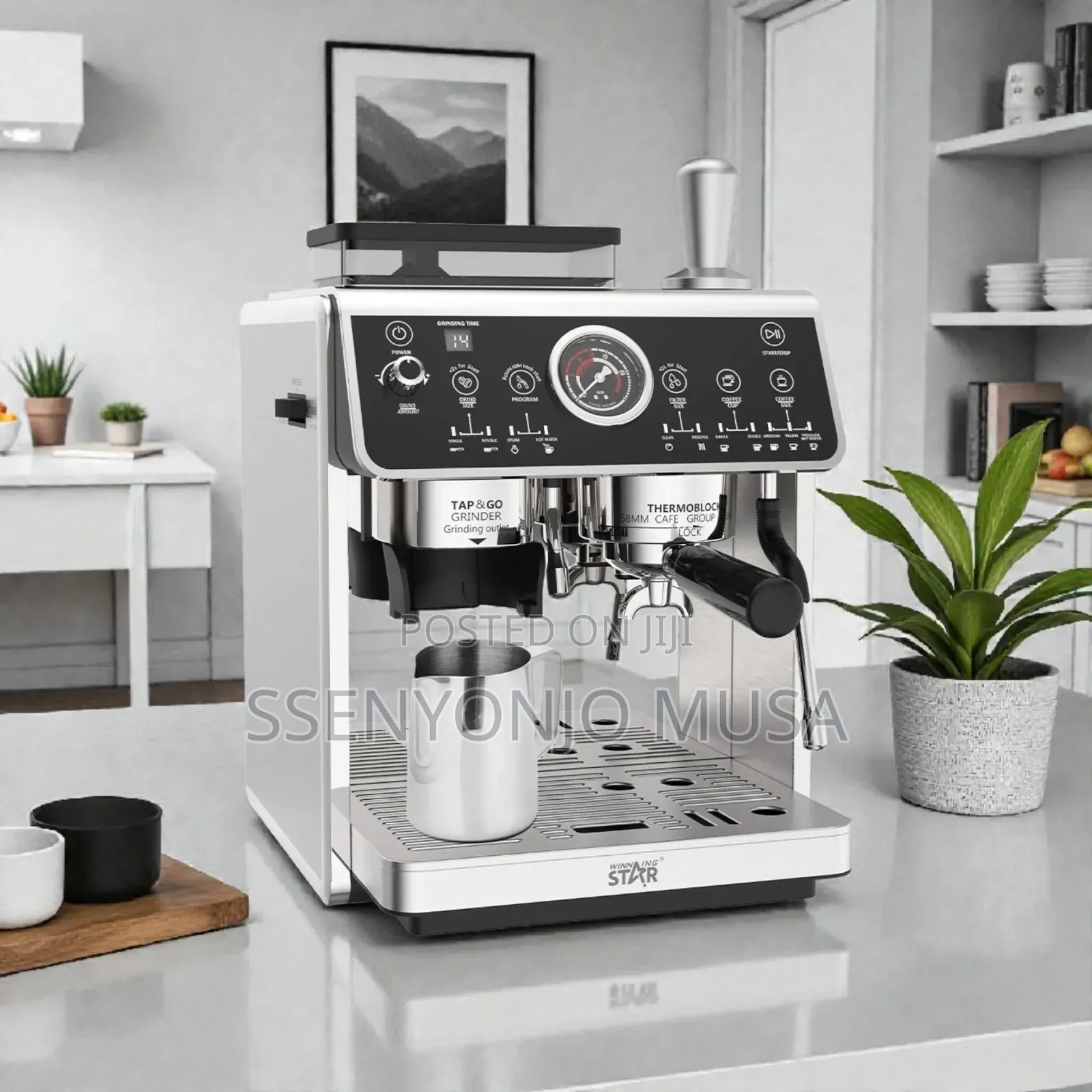 Winning Star Automatic Espresso Coffee Maker –20 Bar 2800w, 2.7l Tank