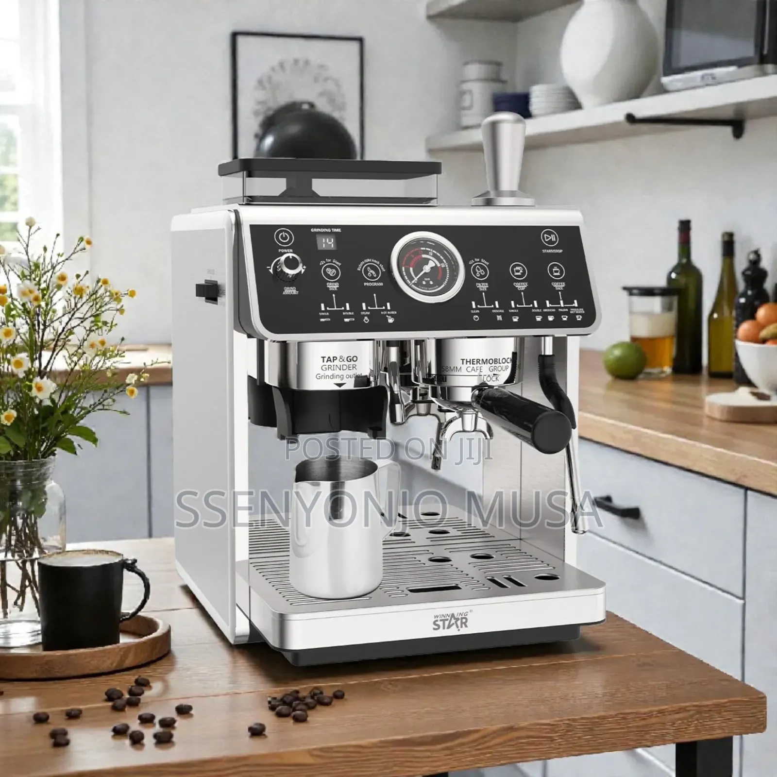 Winning Star Automatic Espresso Coffee Maker –20 Bar 2800w, 2.7l Tank