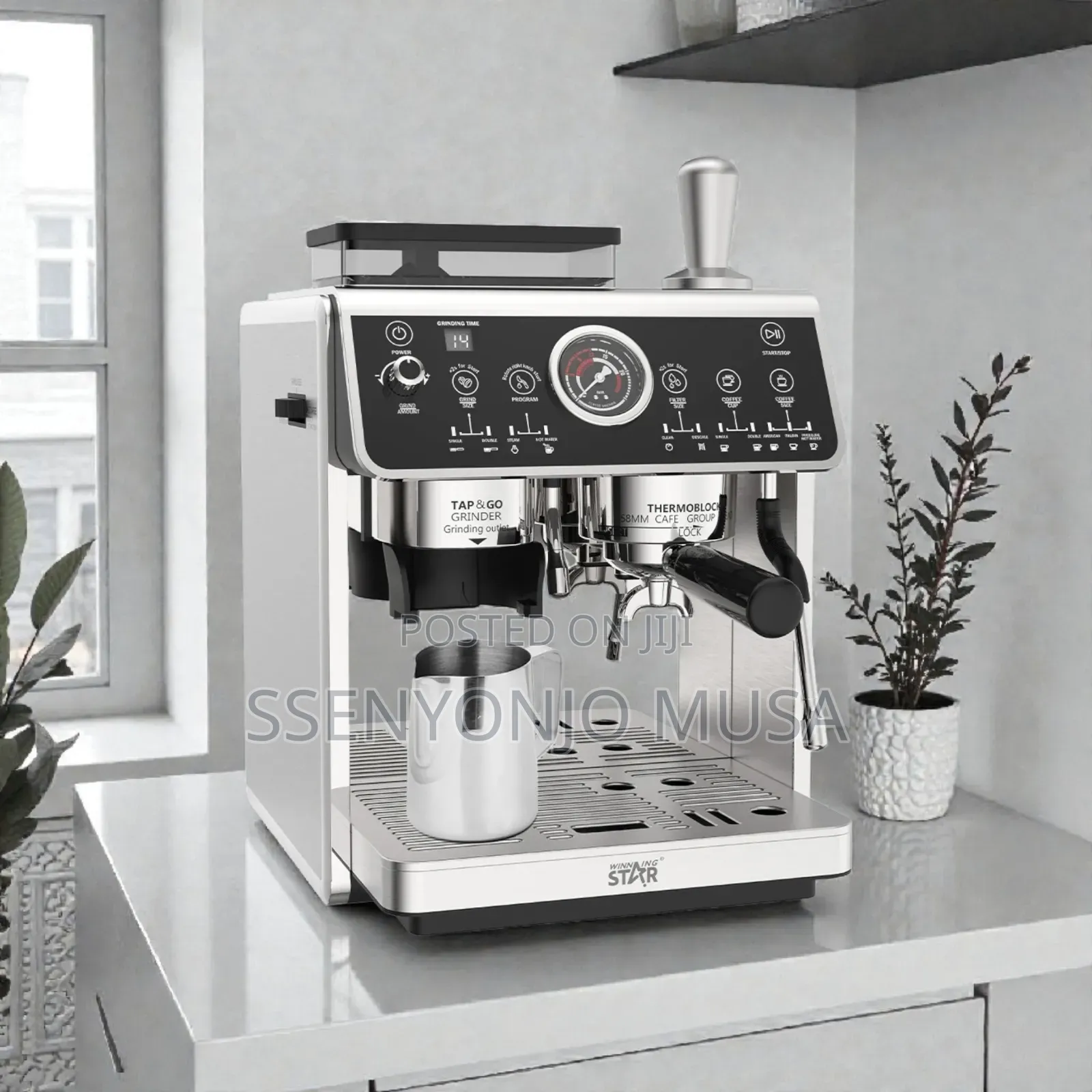 Winning Star Automatic Espresso Coffee Maker –20 Bar 2800w, 2.7l Tank