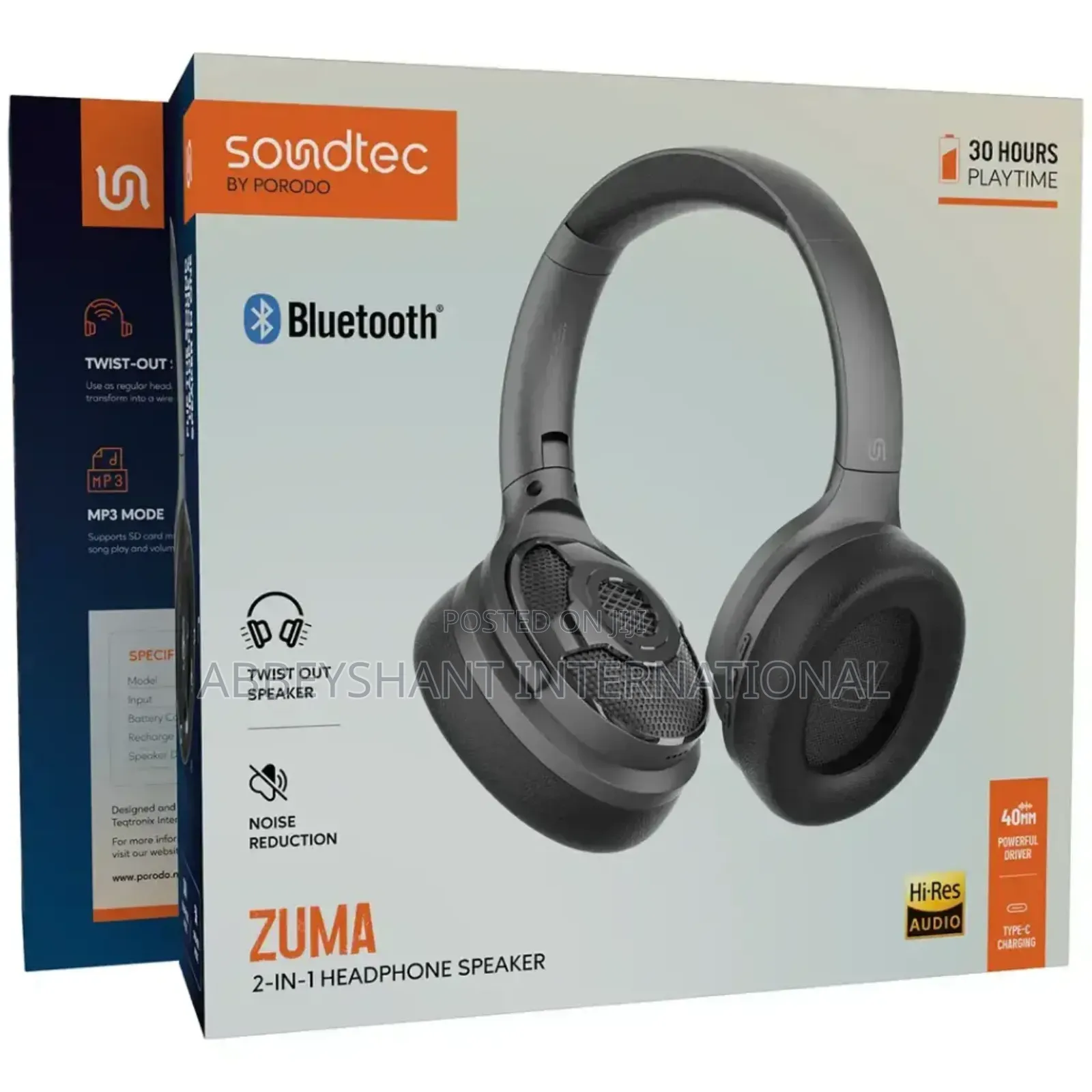 Porodo Soundtec Zuma 2-in-1 Headphone Speaker