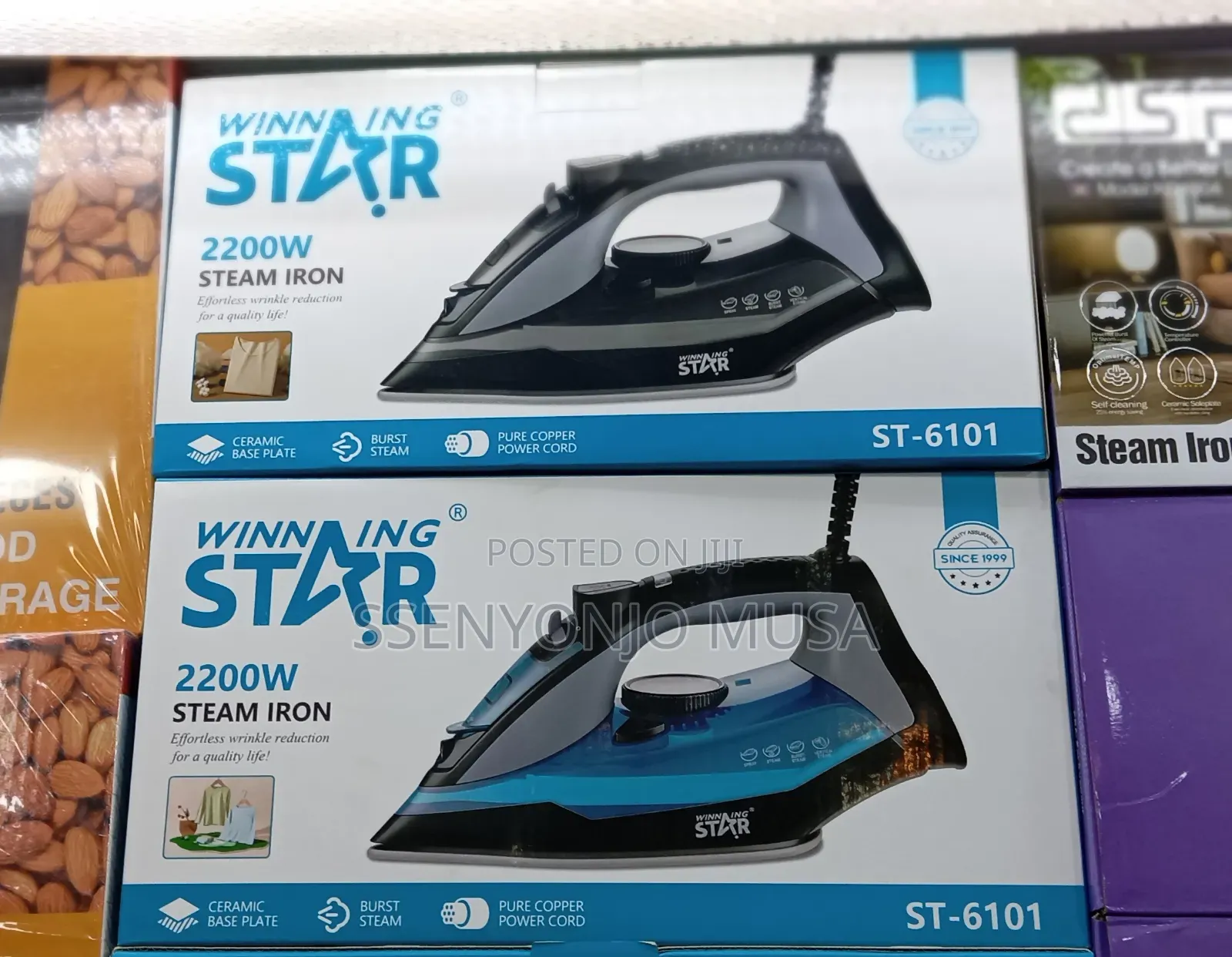 Winning Star St-6101 Professional 2200w Steam Iron – Ceramic Soleplate