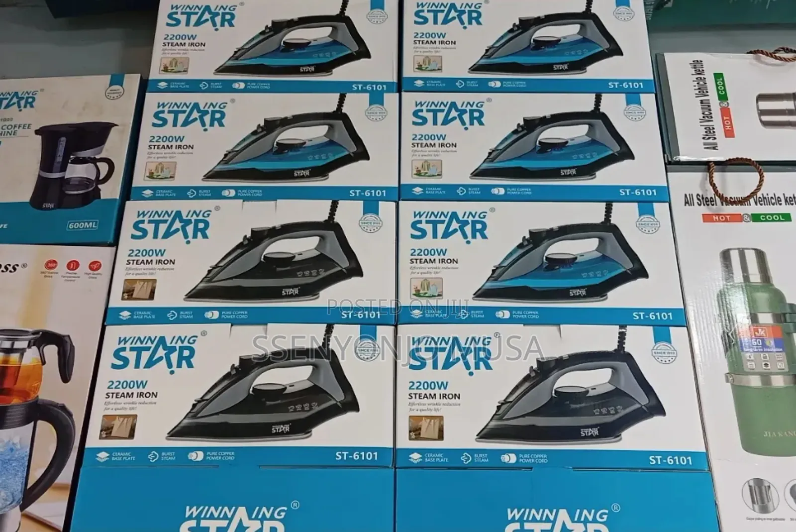 Winning Star St-6101 Professional 2200w Steam Iron – Ceramic Soleplate