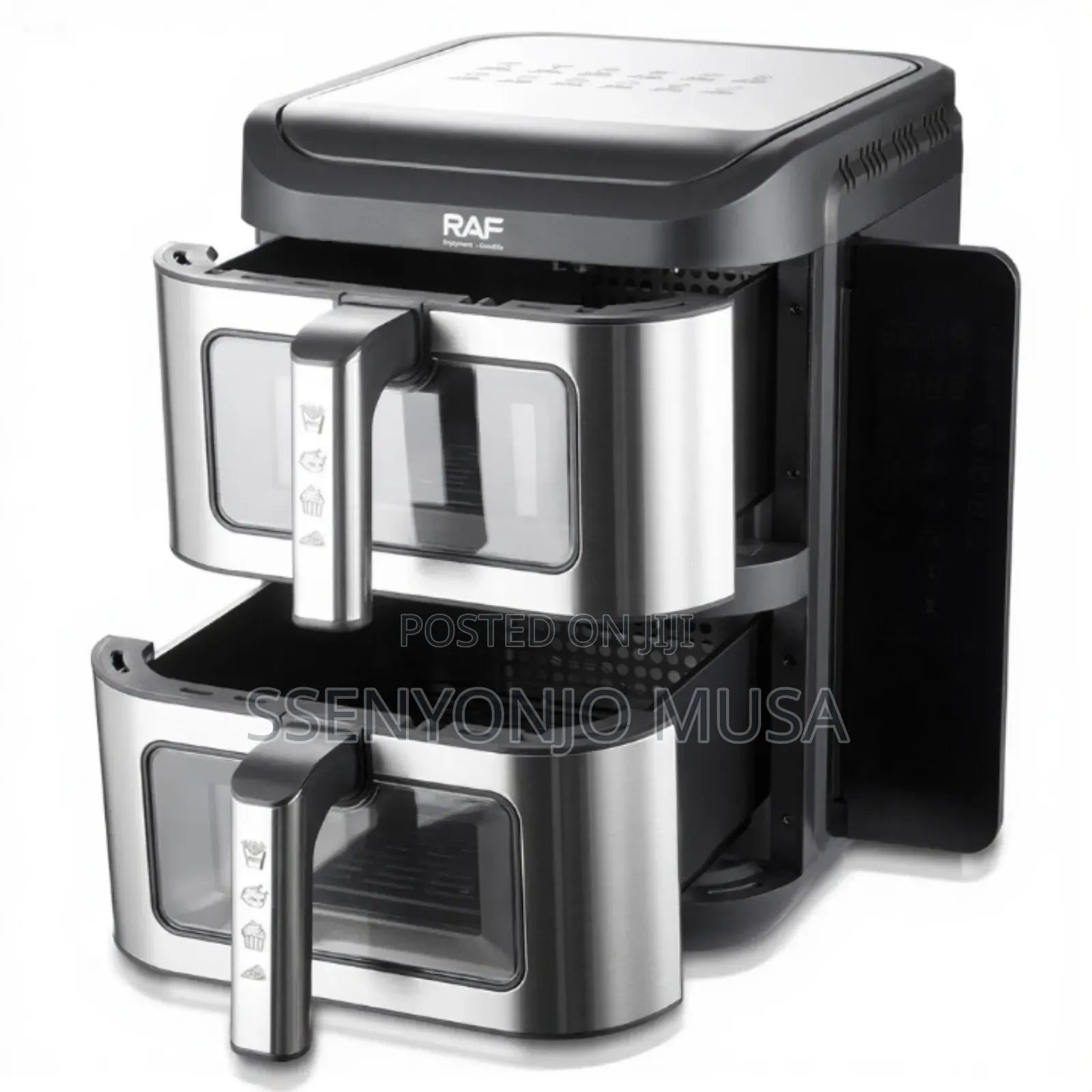 Raf 2800w Dual Basket Air Fryer – 6l + 6l, Touch Screen, 360° Air -