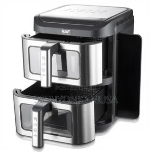 Raf 2800w Dual Basket Air Fryer – 6l + 6l, Touch Screen, 360° Air -