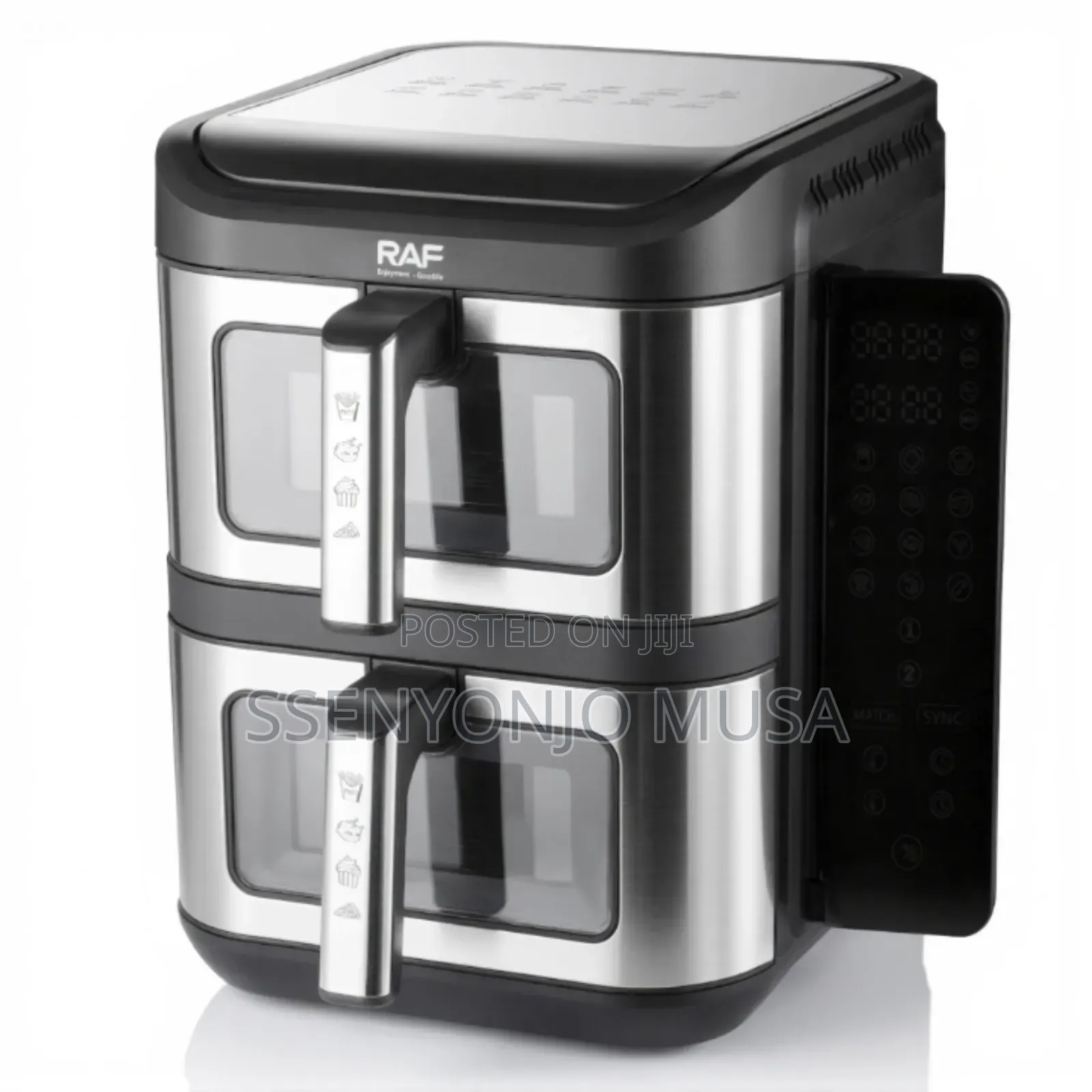 Raf 2800w Dual Basket Air Fryer – 6l + 6l, Touch Screen, 360° Air -