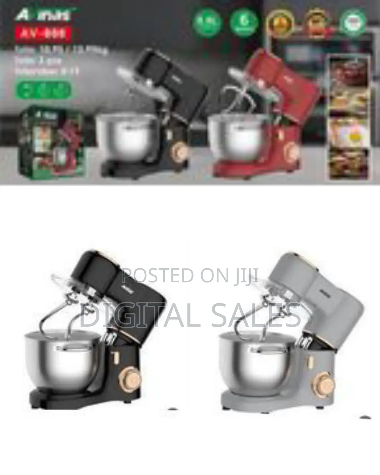 Avinas 8.8 Litres Stand Mixer 1800w Cake Mixer Electric