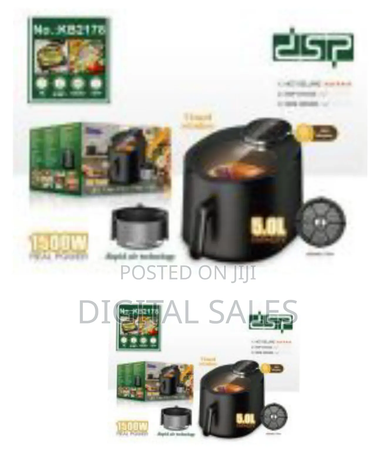 1500w Electric Air Fryer - 5l Oil