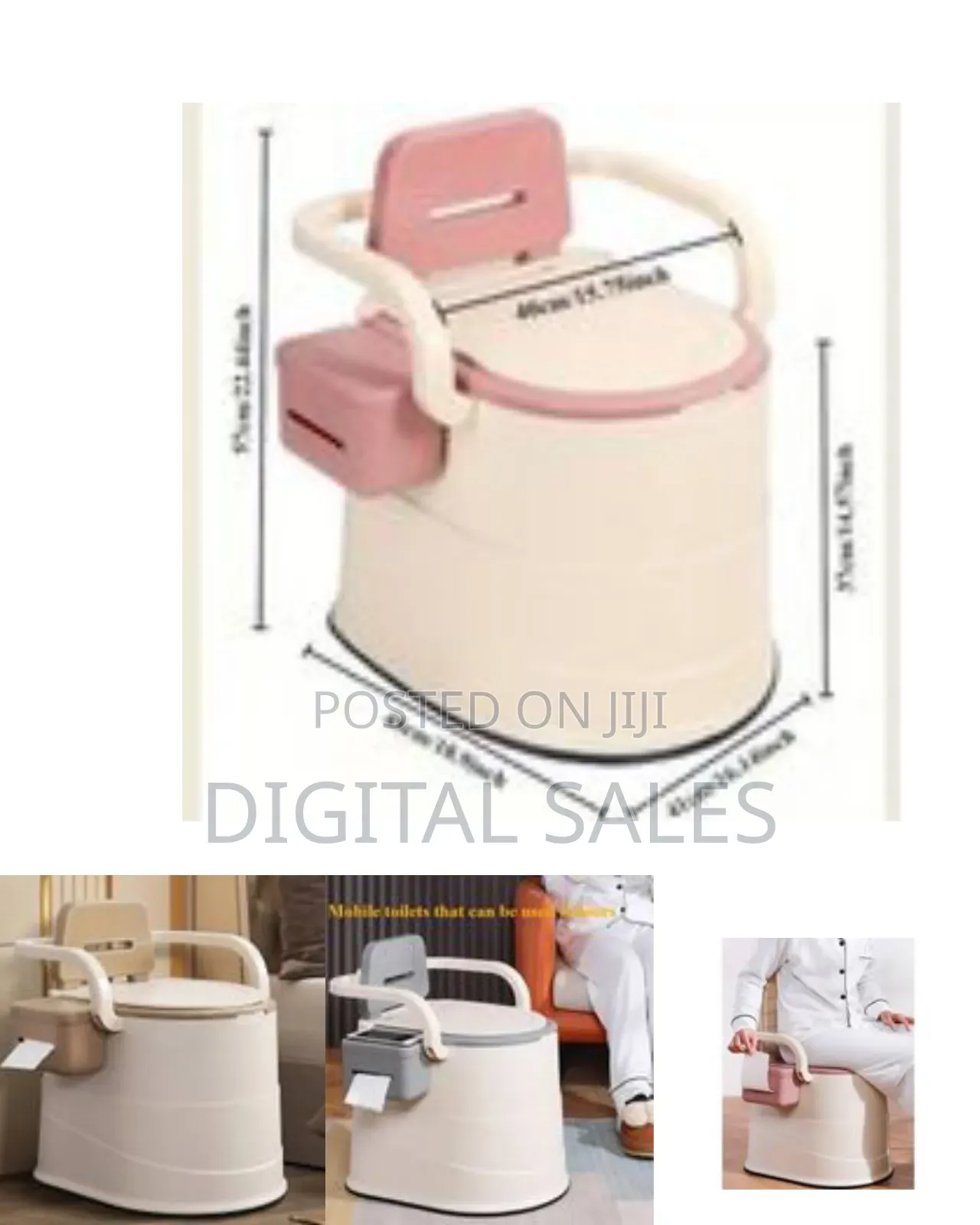 Movable Mobile Toilet,Compact Portable Toilet Potty Loo,With