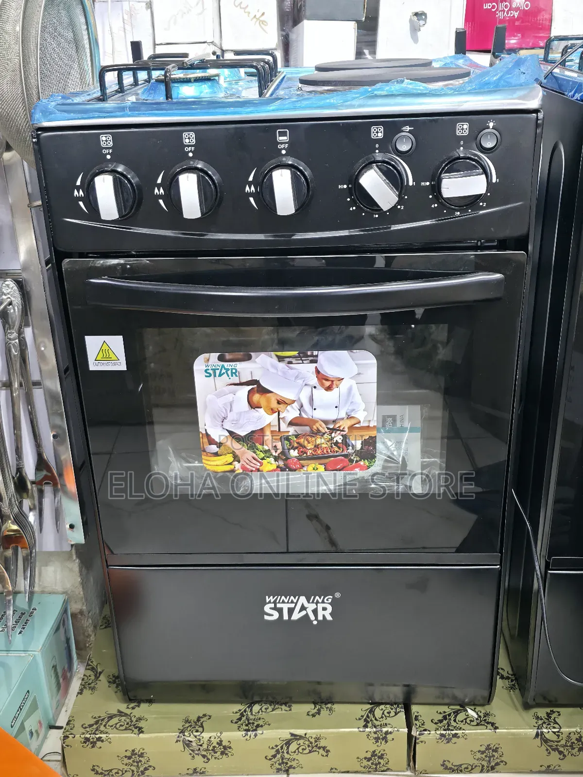 Winning Star Electric Cooker With Gas Burners