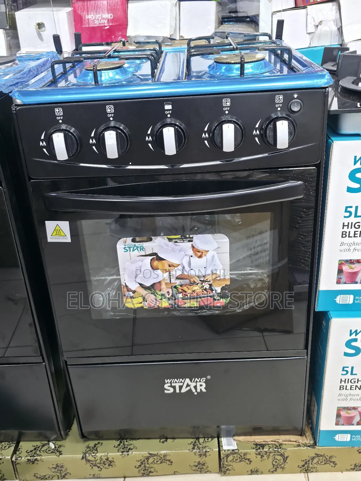 Winning Star 4-Burner Gas Stove With an Oven
