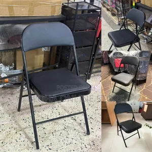 Black Frame Metallic Foldable Chair