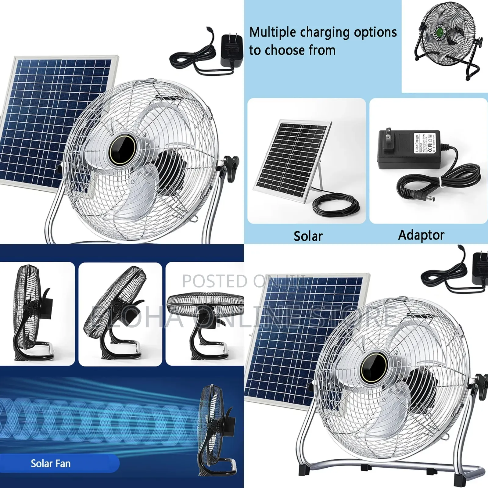 Industrial Heavy Duty Multifunction Rechargeable 16inch Fan
