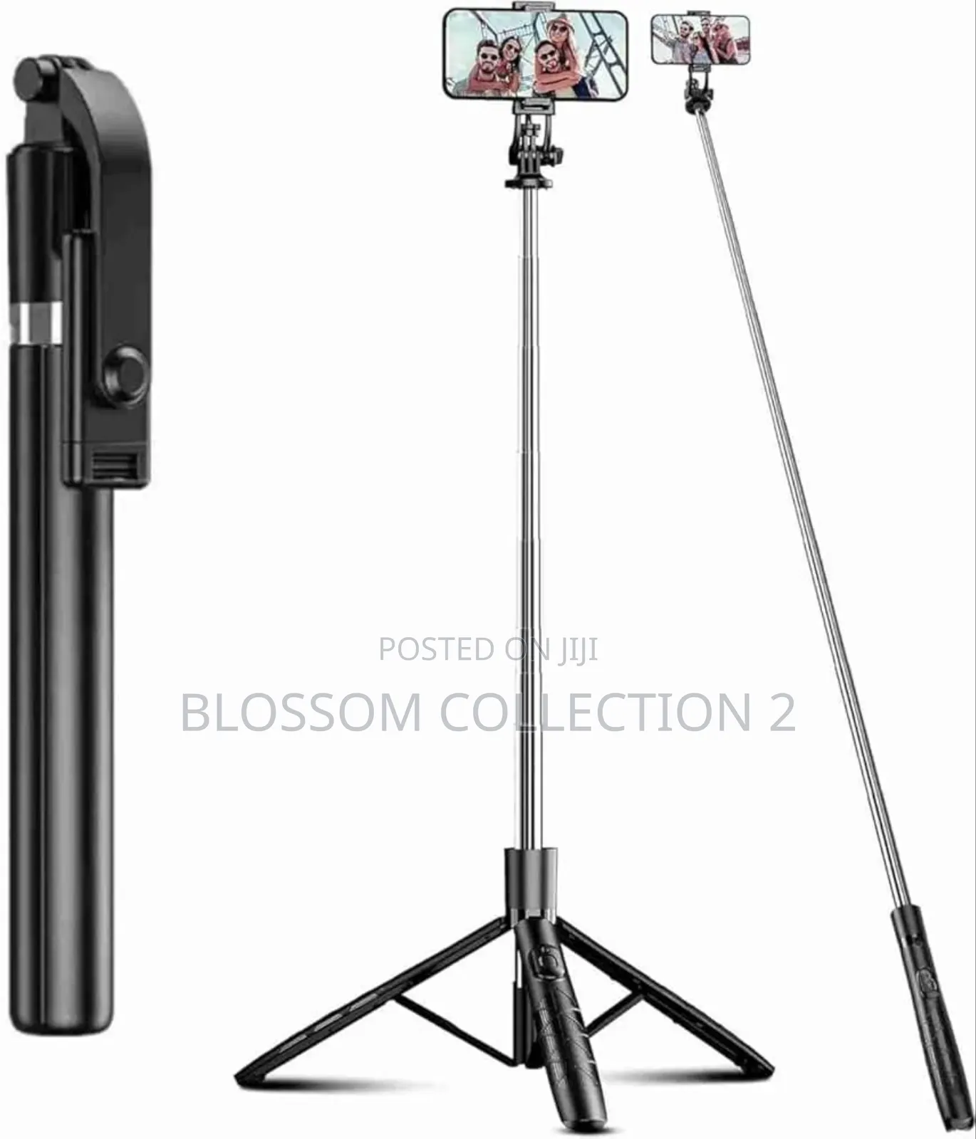 R1-L Portable Selfie Stick With 3 Legs Tripod Stand, Bluetooth 100cm