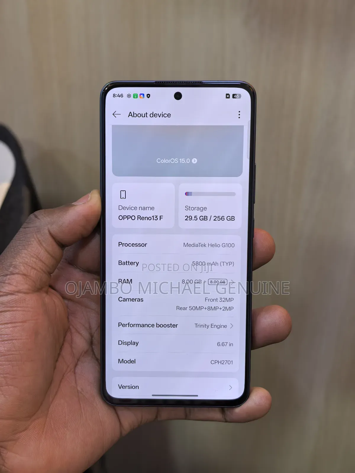 Oppo Reno13 F 256 GB Gray