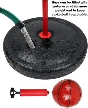 Kids Sport Adjustable Basketball Stand Backboard Nets Ball
