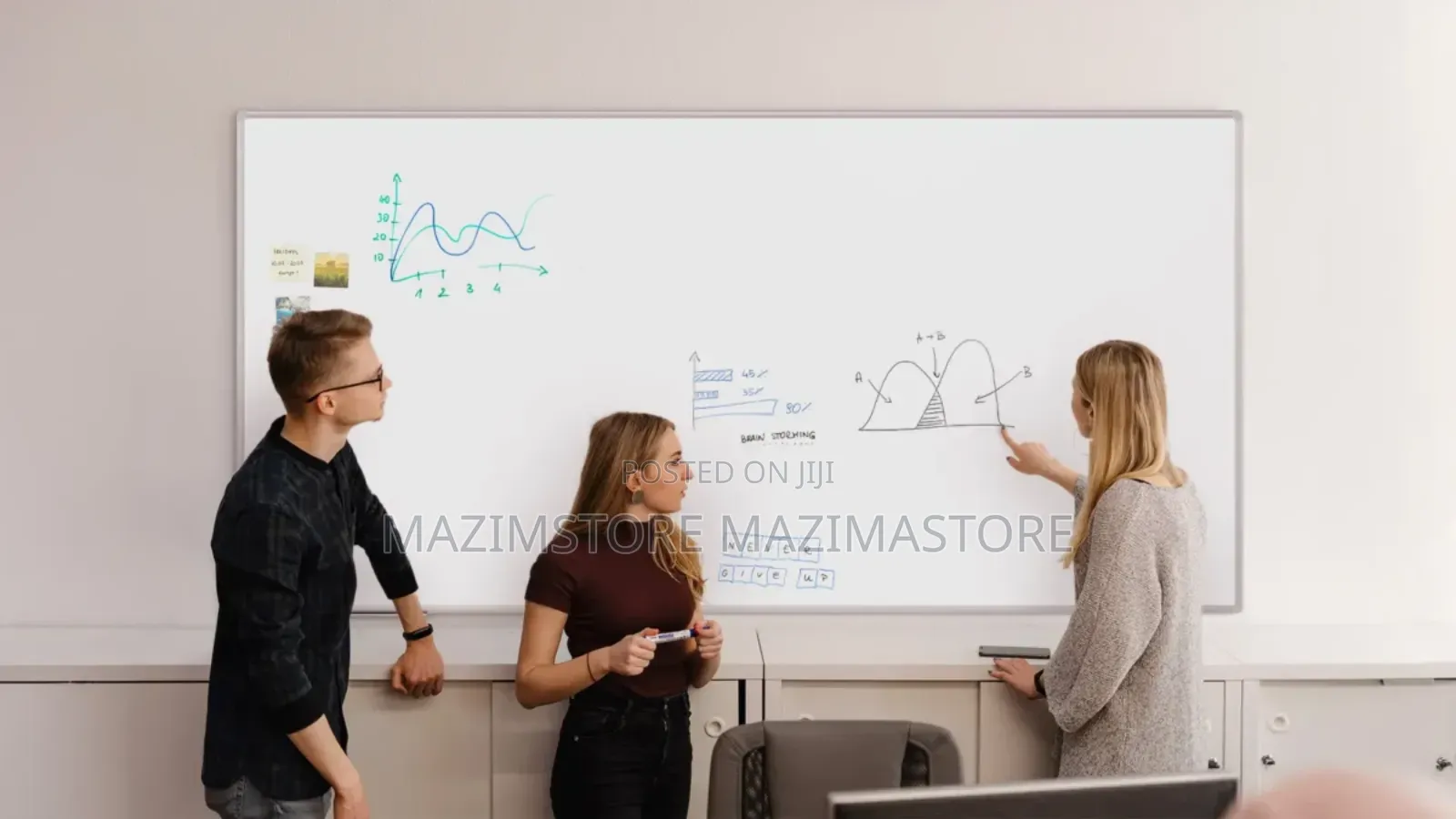 120cm × 180cm Magnetic Whiteboard