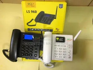 Sq Ls-960 Dual Sim GSM Wireless Landline Desktop Phone - White Black