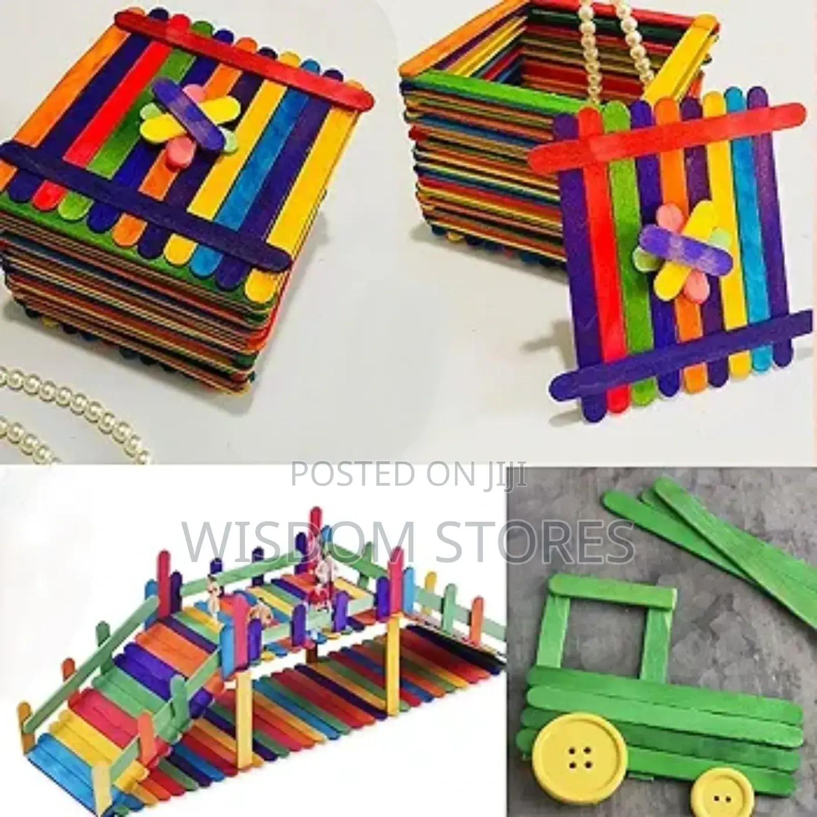 Colored Wooden Ice Cream Sticks