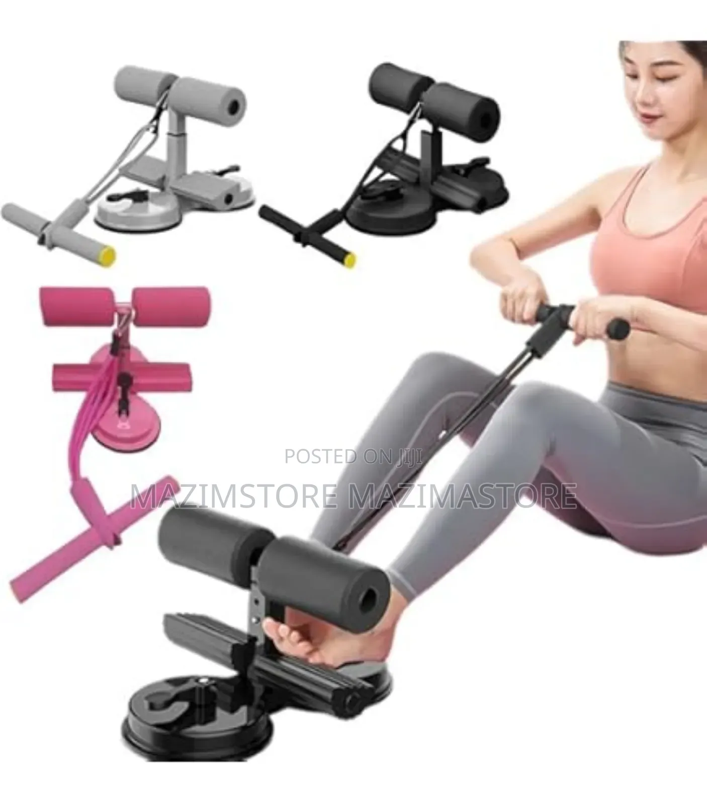 Powerful Suction Sit Up Bar With Elastic Bands
