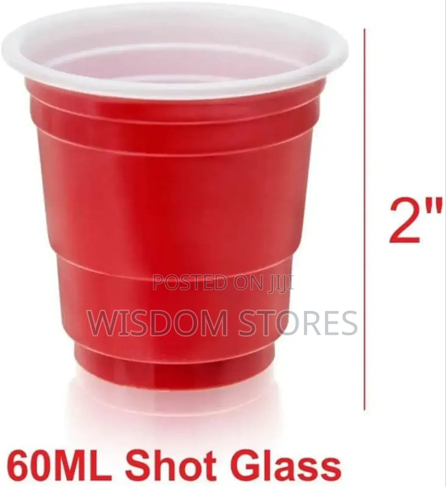 Red Party Shot Glasses -Set of 20 Pieces