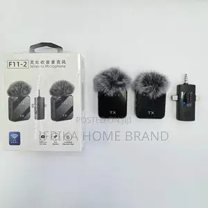 F11-2 Wireless Collar Clip Microphone One-to-Two Mobile Phone